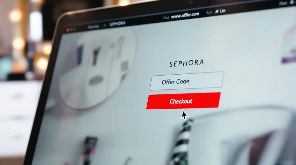 sephora offer code location