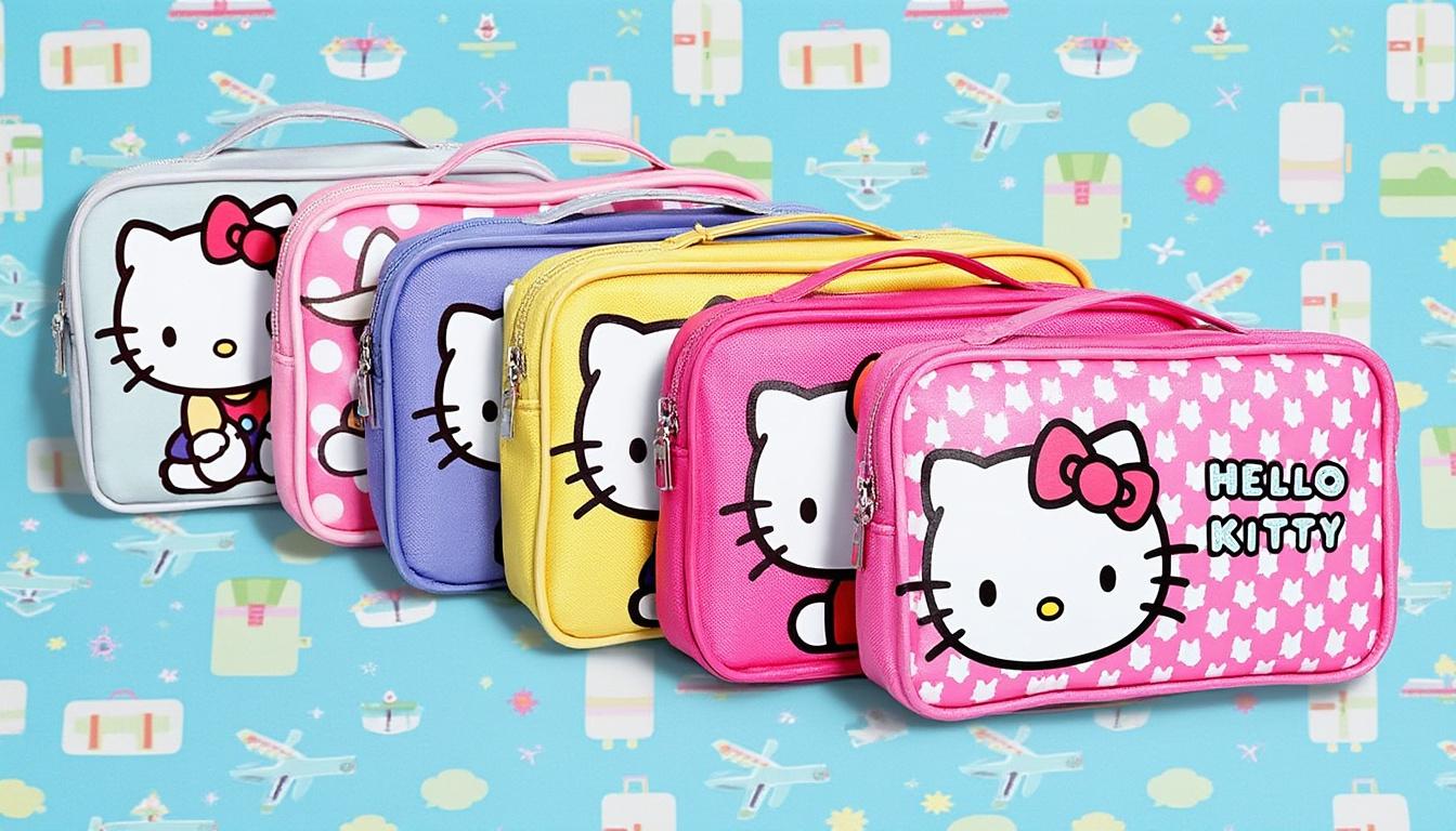 explore the delightful hello kitty makeup bags, perfect for every occasion. stylish, cute, and practical accessories to keep your cosmetics organized on the go.