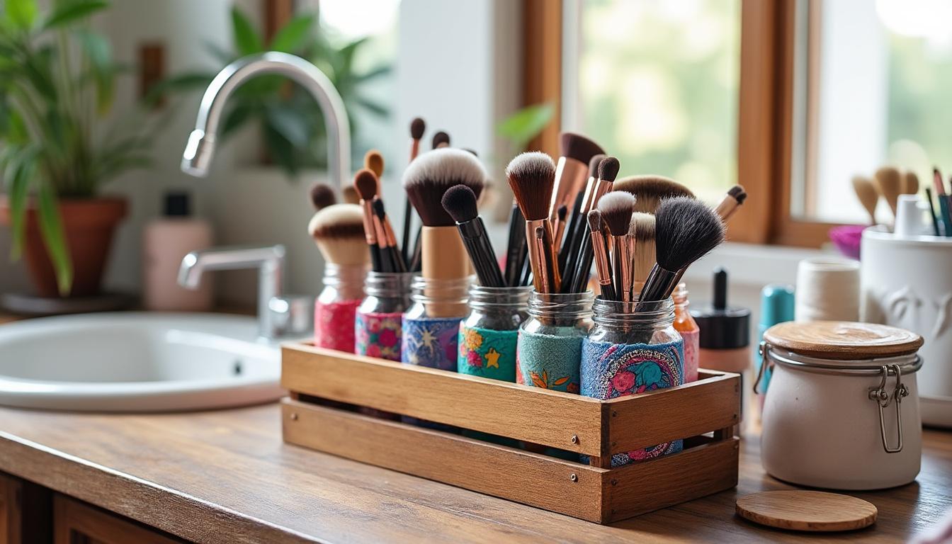 learn easy and creative steps to make your own makeup brush holder at home with simple materials and tools.