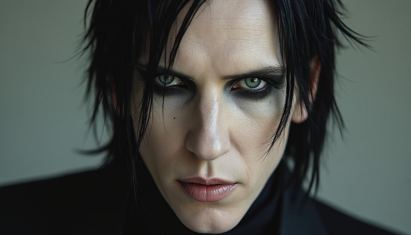 discover a rare glimpse of marilyn manson without makeup, showcasing the artist's natural and unfiltered look beyond the stage persona.