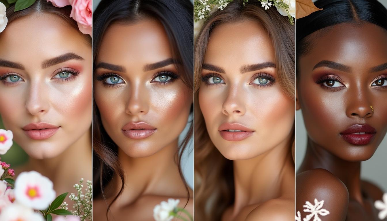 explore stunning wedding makeup looks tailored for every style and season, from natural and romantic to bold and glamorous, ensuring you shine on your special day.