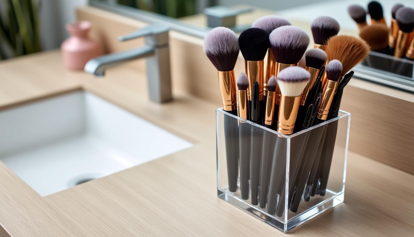 learn effective tips and tricks on how to organize your makeup brushes in a holder for easy access, keeping your beauty tools neat and ready to use.