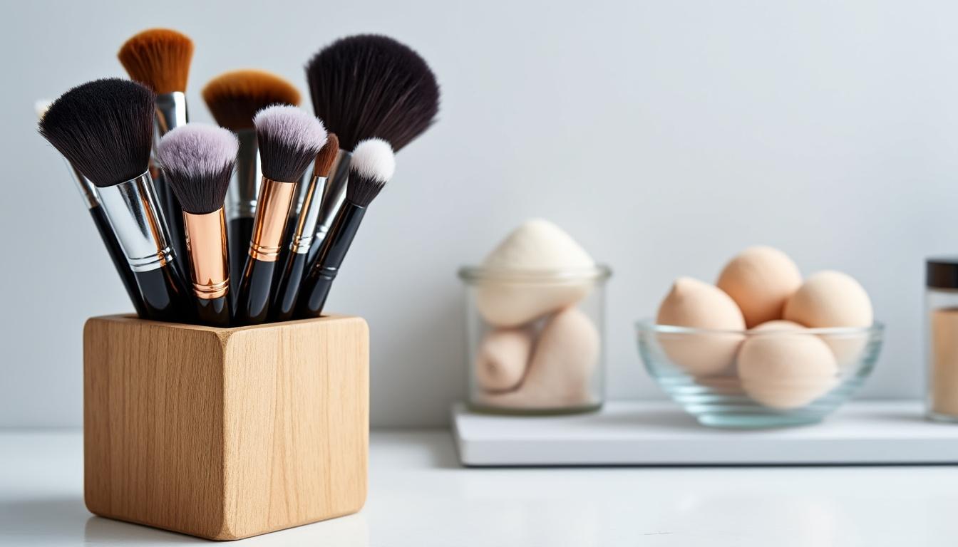 learn simple and effective tips on how to organize your makeup brushes in a holder for easy access and a clutter-free vanity.