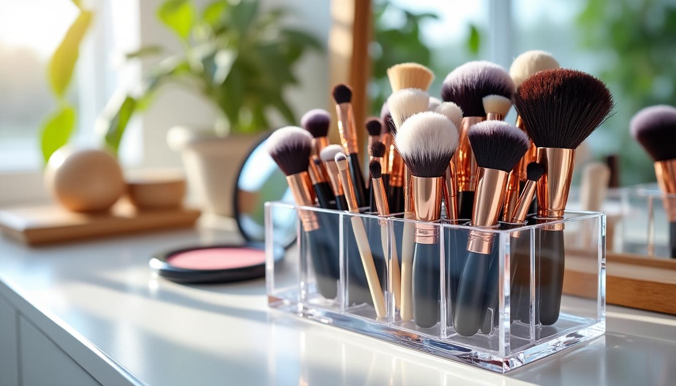 learn effective tips to organize your makeup brushes in a holder for easy access and quick makeup application. keep your brushes tidy and within reach effortlessly.